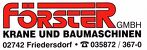 Logo FÖRSTER GmbH Krane und Baumaschinen
