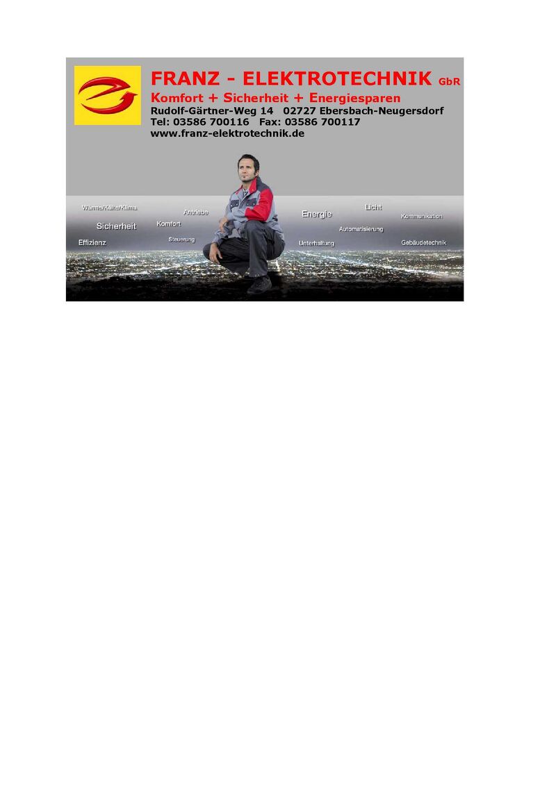 Imagebild: Franz-Elektrotechnik GbR