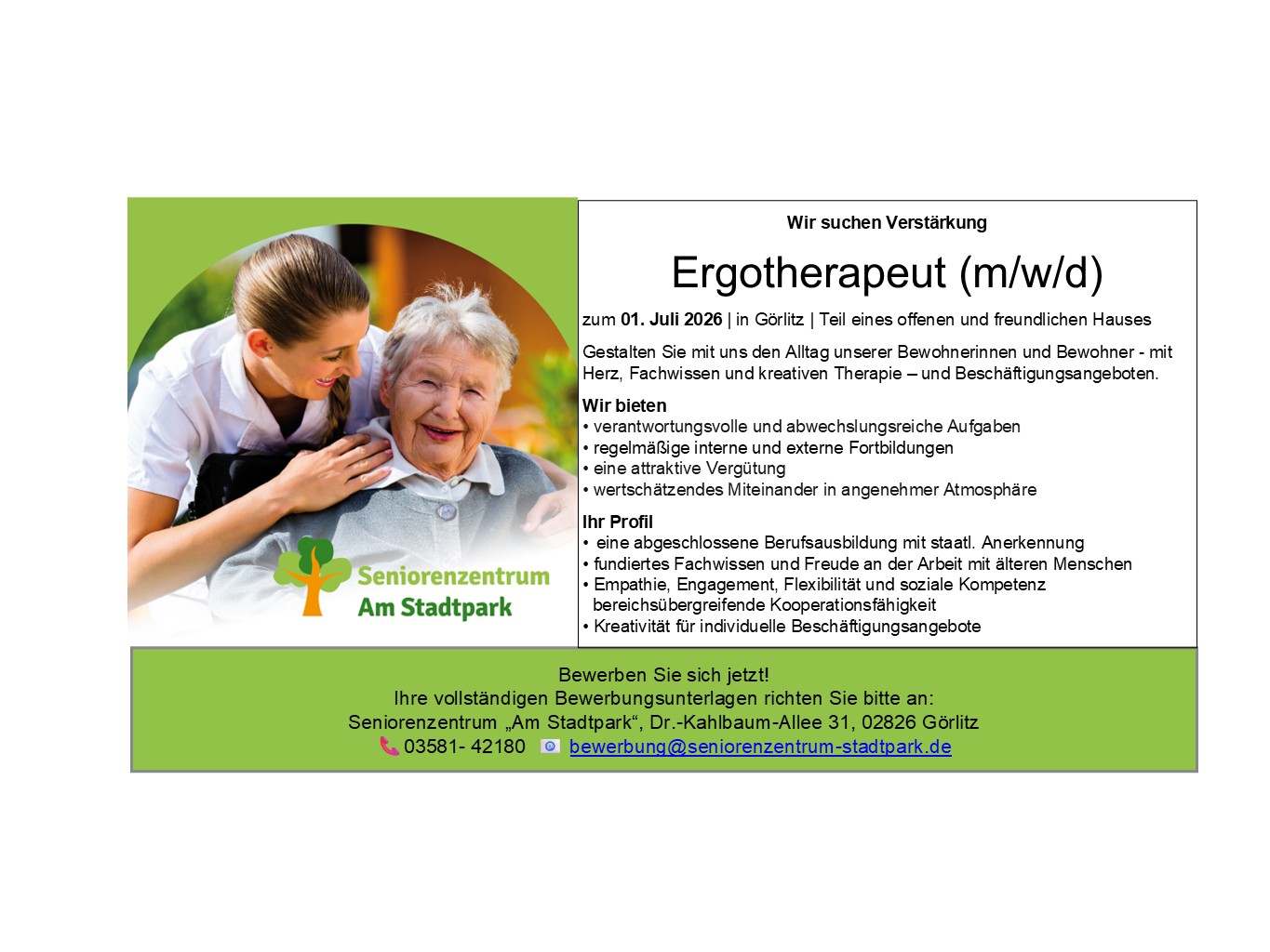 Bild zur Stelle Ergotherapeut (m/w/d)