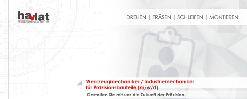 Bild zur Stelle Werkzeugmechaniker / Industriemechaniker für Präzisionsbauteile (m/w/d)