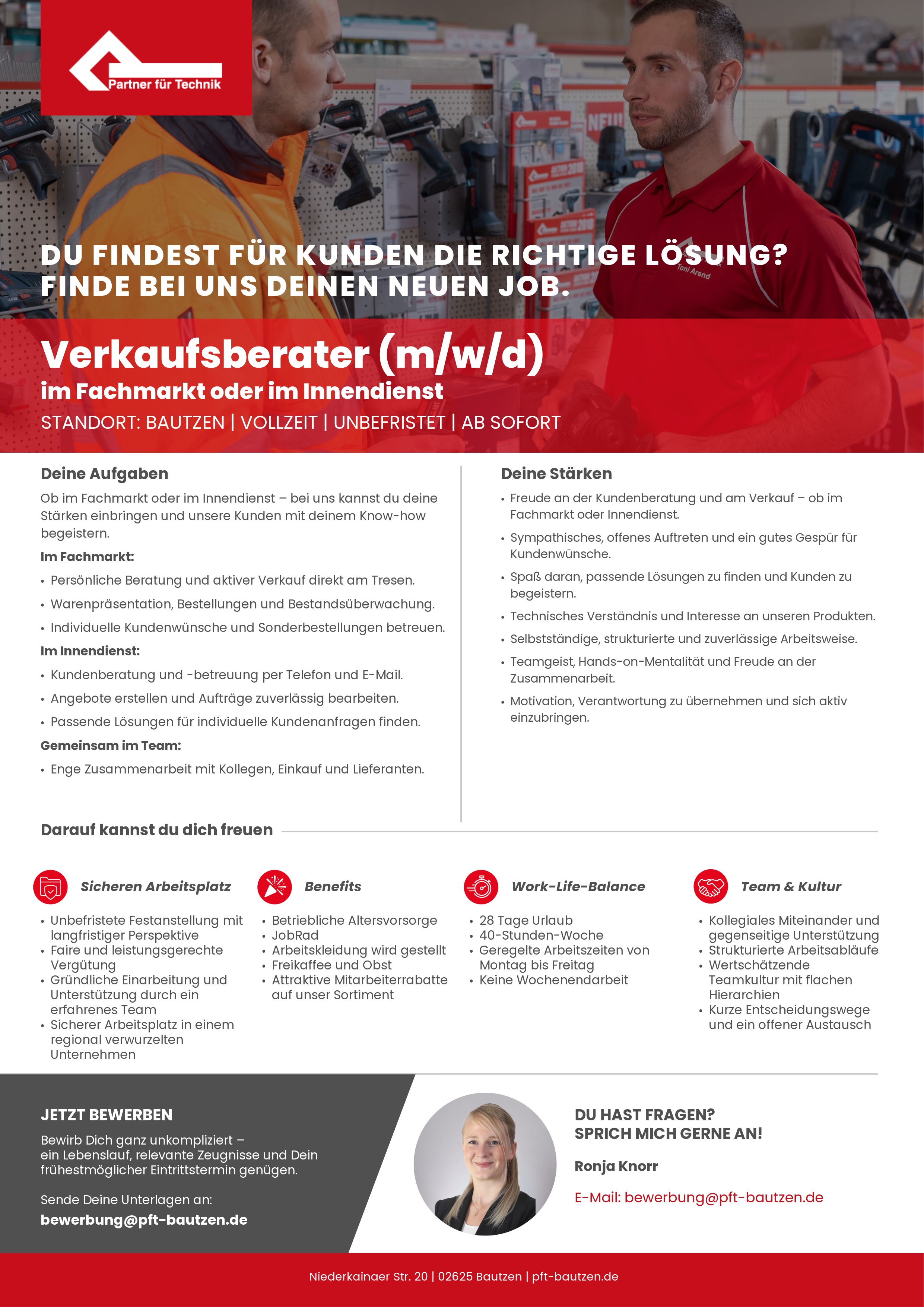 Bild zur Stelle Verkaufsberater (m/w/d) – Fachmarkt oder Innendienst